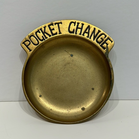 Other - Vintage Brass Pocket Change Catchall Tray